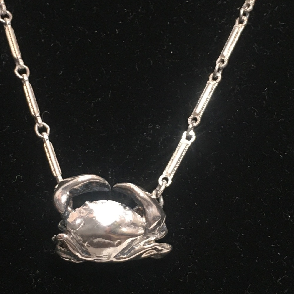 Crab Pendant Necklace by Joanne Cooper